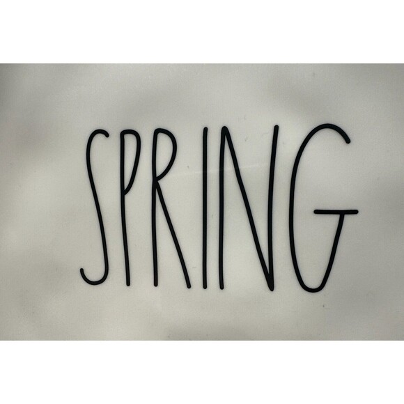 Rae Dunn by Magenta Melamine Dinner Plates SPRING Set of 2 Parties Holidays - Picture 2 of 3